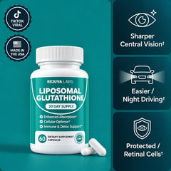 Rejuva Labs Liposomal Glutathione 1,000mg Capsules – Naturally Protects Your Eye Cells And Restores Sharp, Clear Vision