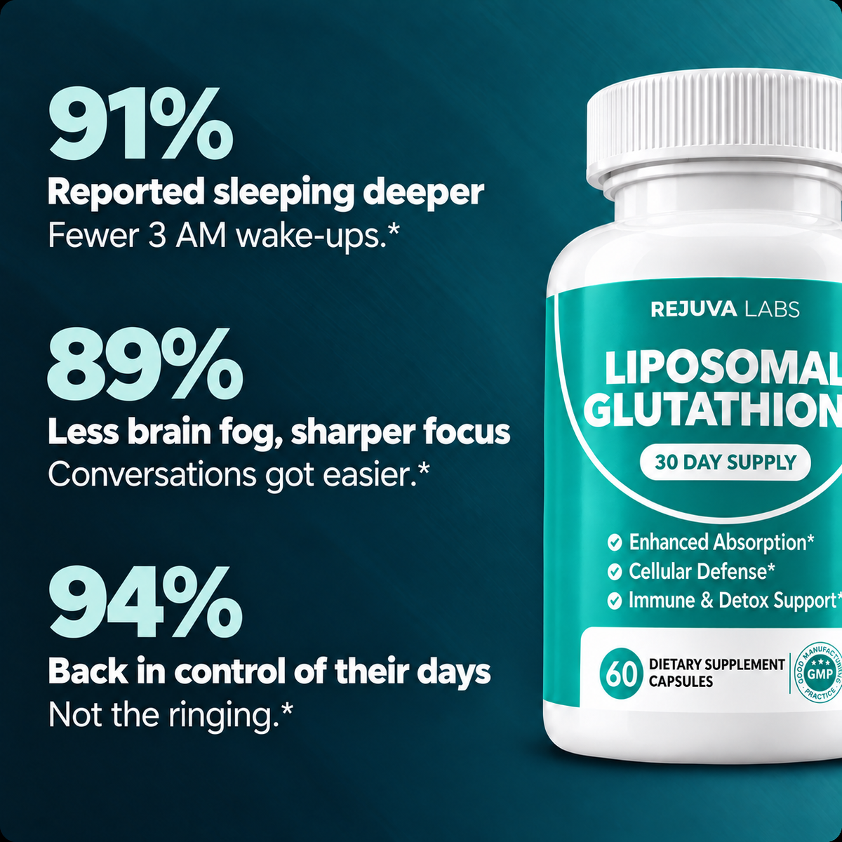 Rejuva Labs Liposomal Glutathione 1,000mg Capsules - Reduced Ringing, Better Sleep & Total Inner Ear Cell Defense