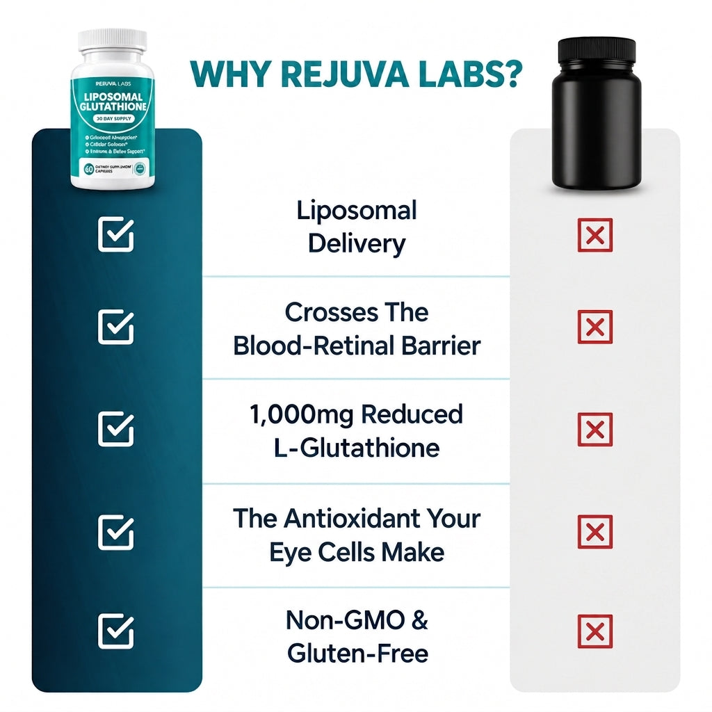 Rejuva Labs Liposomal Glutathione 1,000mg Capsules – Naturally Protects Your Eye Cells And Restores Sharp, Clear Vision